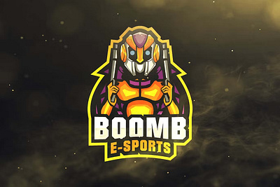 Boom Sport and Esports Logos boom design esport game gaming graphic logo logos robot sport