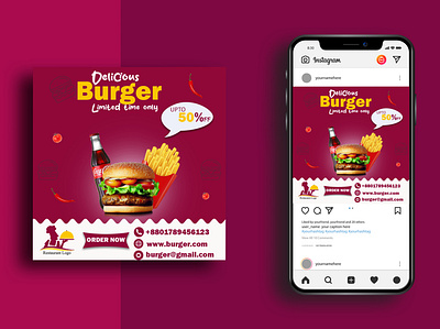 Social Media Banner | Social Media Post Design | Restaurant post ads ads design design facebook design flyer instagram design social media post design