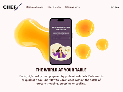 Foodie - Meals Made by Professionals Delivered to your Doorstep app chef cooking design food food tech foodtech graphic mobile ui ux web design