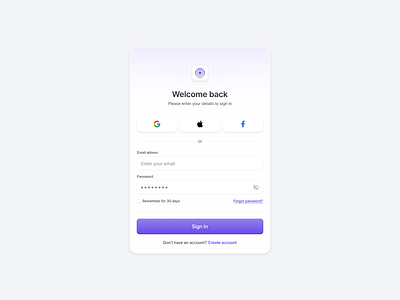 Login screen clean design form login login form login page login screen modal neat popup product register saas shadow sign in sign up subtle web web app