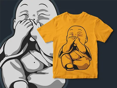 Smol Happy Buddha T-Shirt Design tshirt