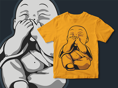 Smol Happy Buddha T-Shirt Design tshirt