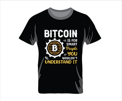 Bitcoin bitcoin graphic design illustration student student t shirt design t shirt graphic typography