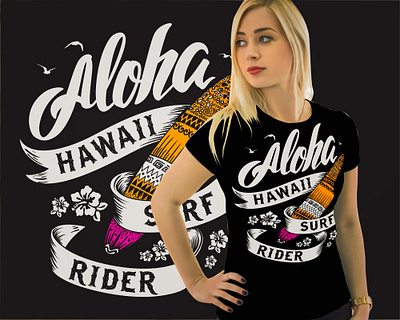 Aloha design graphic design illustration student t shirt design t shirt t shirt graphic typography