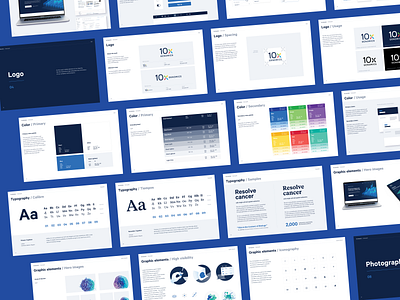 10x Genomics Brand Guide 10x biology biotech brand brand guide brand guidelines brand manual branding contrast dark ui genetics guideline hardware ryan brock science visual design visual identity