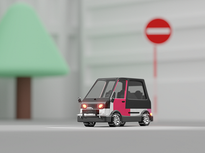 Mini Car 3D 3d blender car design graphic design illustration