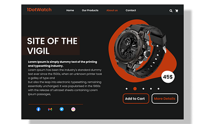 1DotWatch E-commerce website landing page app application design branding design figma graphic design landing landing page ui ux website design