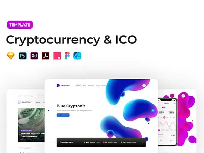 Cryptocurrency & ICO UI Template app application homepage landing landing page landingpage mobile app ui ui ux uidesign uiux uiuxdesign user user experience ux uxdesign uxui web webdesign website