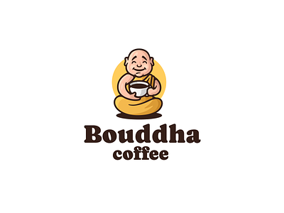 Coffee brand brand branding buddha character coffee design elegant graphic design illustration illustrative logo logotype mark mascot modern sign