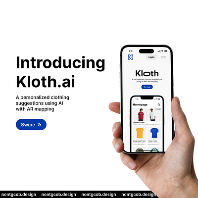 Kloth.ai - A personalized clothing suggestions using AI and AR app application clothing clothing brand design mobile design product ui ux