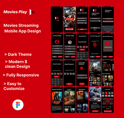 Movies App Design app app design app screen figma mobile app modern app movie app responsive app ui x design