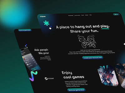 nugame 🎮 Streaming and Gaming Landing Page Exploration! 📺 co op game design game game streaming gaming landing page media player platform play player stream streaming streaming service ui ux video streaming website web website