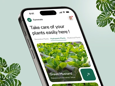 Farmmate - IoT Plant Growing App agriculture apps eco farm app farming app flower gardening app green growing app hydroponic internet of things iot mobile apps plant plant growing app ui design ux design