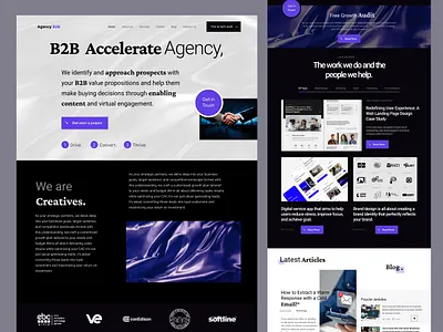 Digital Agency Landing Page Website agency agercy agrency b2b b2b landing page b2b website bussiness clean design companey digital agency digital marketing digital product junaki landingpage marketing modern website web web design