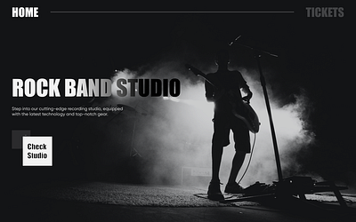 Band Studio Landing Page band design landing page music ui