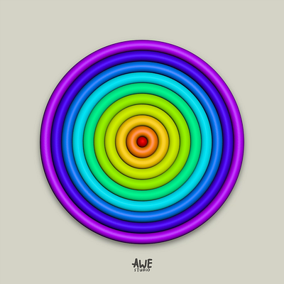 Rainbow Circle 3d animation design graphic design illustration motion graphics