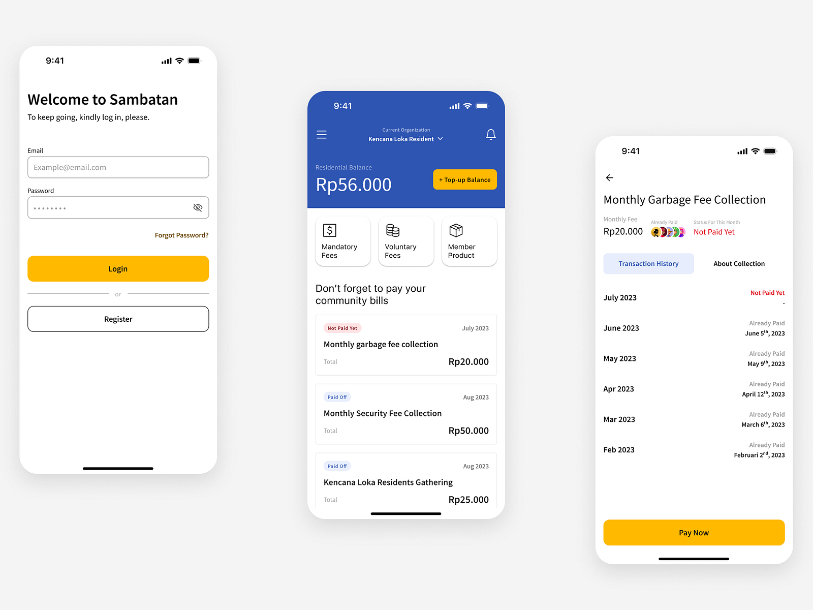 Redesign Sambatan.id Mobile Apps by Satria Perdana on Dribbble