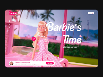 Welcome to Barbieland 3d animation barbie barbieland branding case study design graphic design illustration ken logo motion graphics pink ui ux webdesign