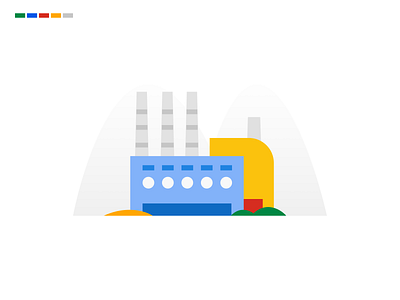 Factory Icon art branding design factory icon google style graphic design illustration illustrator logo manoj jadhav design plants ui vector