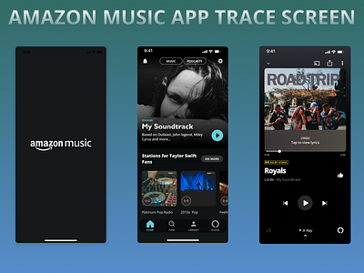 AMAZON MUSIC IOS APP TRACE SCREEN branding design illustration inspiration ios mobile app recreate screen ui