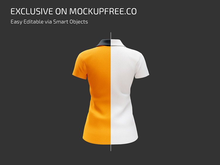 Soccer Polo Jersey on Yellow Images Object Mockups