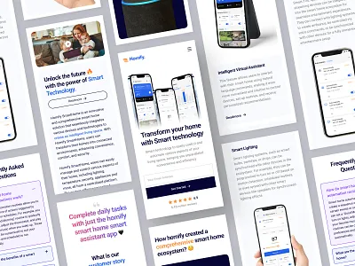 Smart Home Ecosystem Landing Page Responsive adaptive house iot landing page mobile mobile responsive mobile website responsive smart device smart home smart house solutions technology ui web design website