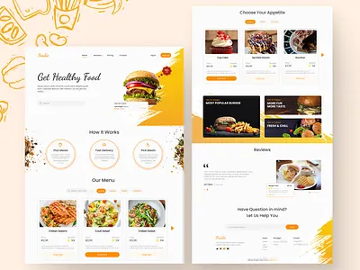 Food Ordering Site branding ui ux web disign
