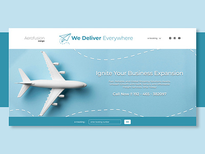 Airmail cargo company banner design aesthetic design airmail banner banner design cargo company minimal shipment company ui