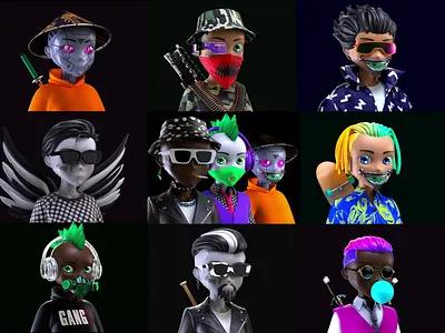 A Few Our Folks 3d 3danimation 3dart 3dcharacter 3dillustration 3dmodeling 3dsculpting 3motion animation characterdesign charactermodeling digitalsculpting