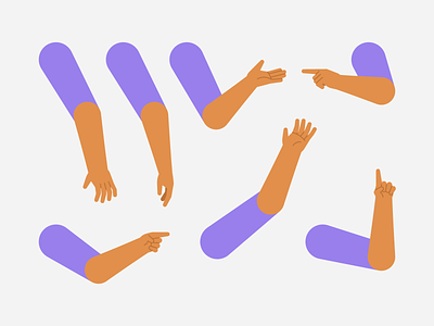 Hand poses animation design graphic design illustration motion graphics vector