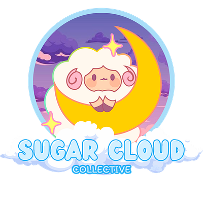 Sugar Cloud Collective Logo brand design branding business canva design graphic design logo logo design shop small business stationery shop