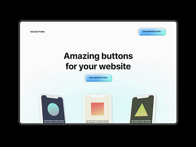 Rad buttons web design animation app branding design graphic design illustration mobileapp saas ui ux web design webapp website
