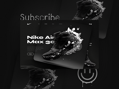 Concept Nike Air Max 3d animation app branding concept design graphic design illustration interface landing logo midjourney nike portfolio typography ui ux vector video work