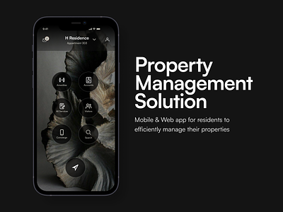 Property Management Solution - Mobile & Web App branding design mobile app modern property real estate residential rmgx sleek ui ux
