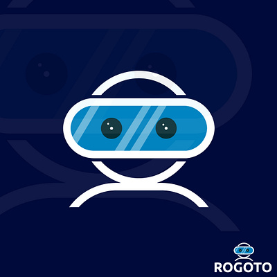 Rogoto ai brand brand design brand identity branding branding design design eye goggle graphic design illustration logo robot round tech ui