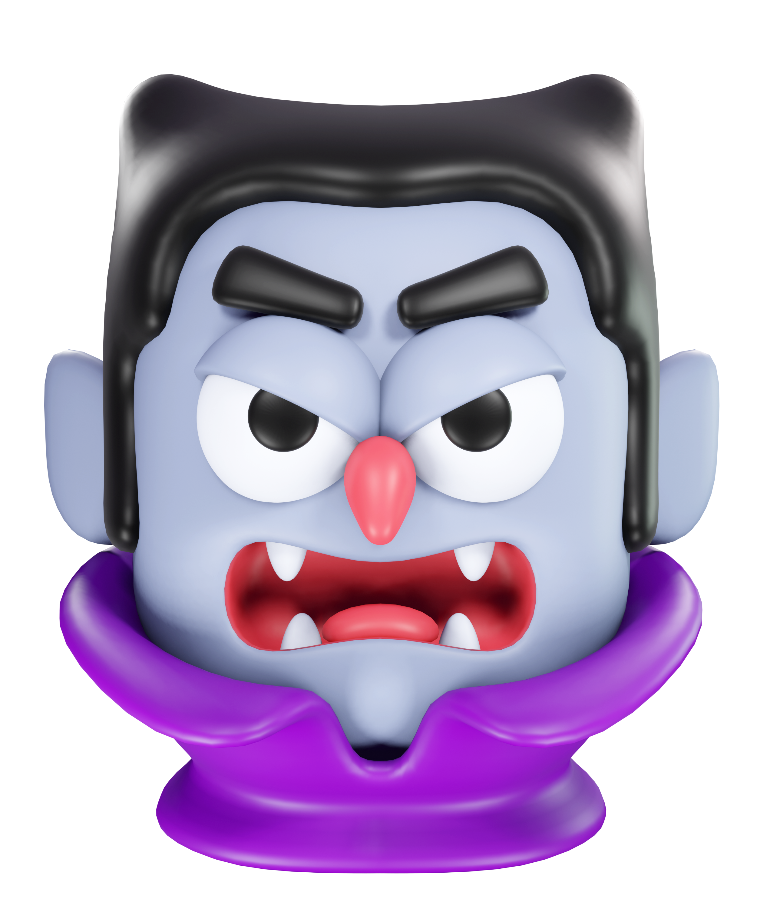 A Cute Dracula 3d blender character emoji halloween vampire