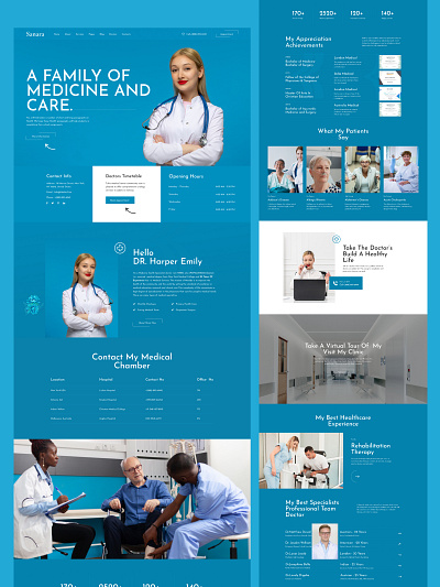 creative portfolio & Healthcare personal doctor website app design graphic design illustration typography ui ux