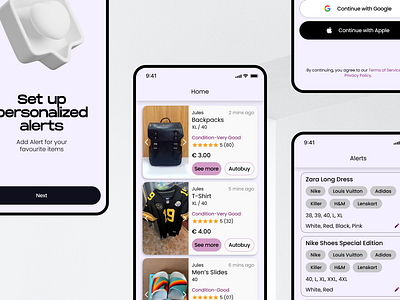 Filted Notifications Mobile App android app best cards clean design ecommerce filter illustration ios lighttheme mobile modernui notification tags token ui uiux vinted women