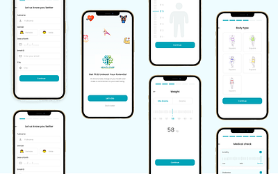 Healthcare Mobile App branding colors design figma graphic design illustration logo ui ux