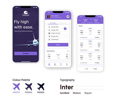 Flight Booking App UI app design figma graphic design illustration logo mobile app ui vector