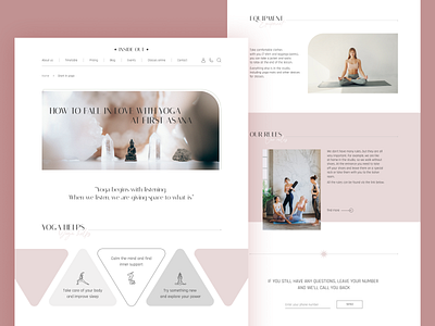 Yoga Studio design ui ux web