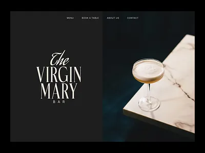 The Virgin Mary Bar project - website branding design homepage landing page minimal ui ux