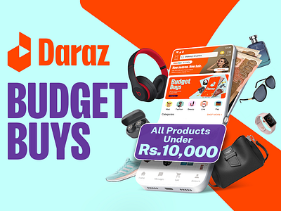 DARAZ | BUDGET BUYS 3d animation branding commercial graphic design logo motion graphics