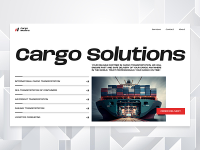 Cargo Delivery Website design motion ui ux website