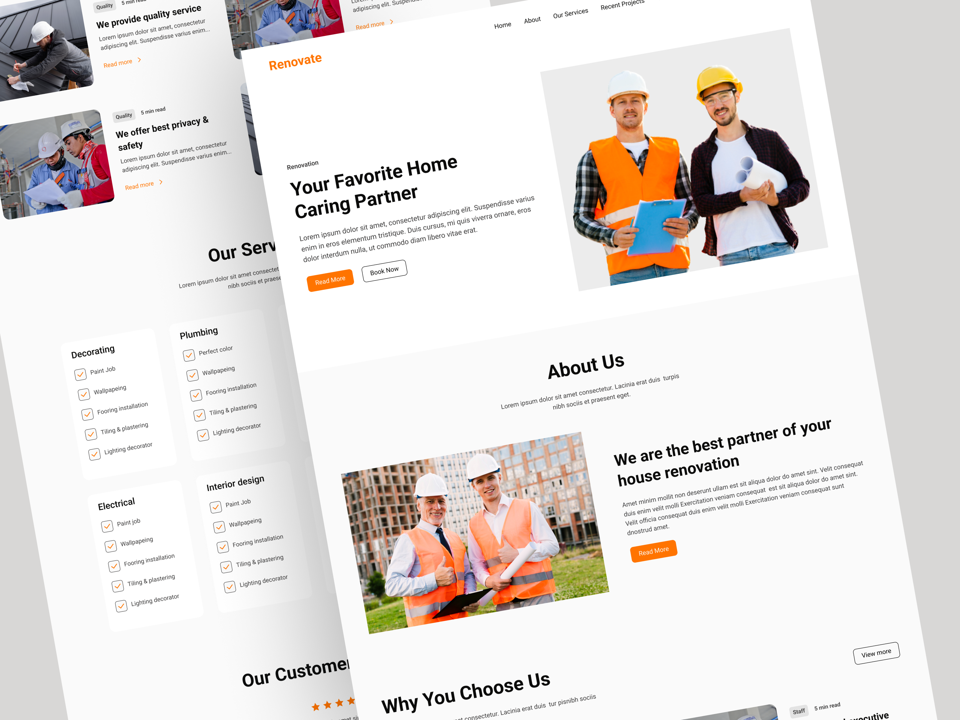 Renovation Landing page design design house renovate landing page renovation smart house ui web web design website