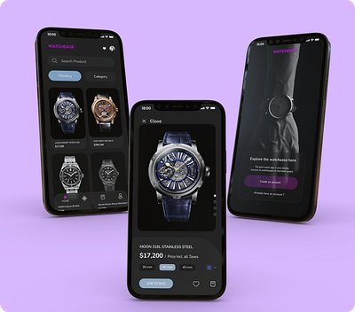 Watch store graphic design ui