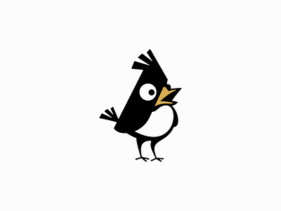 Surprised Bird Logo animal bird branding cartoon cute design emblem game icon identity illustration kids logo mark mascot nature simple surprised symbol vector