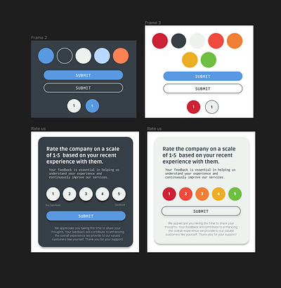 Rate your company branding colors company feedback rate stars ui