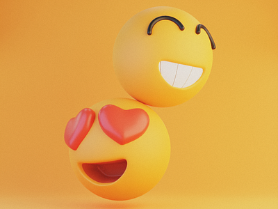 EMOJI 3d blender design illustration ui