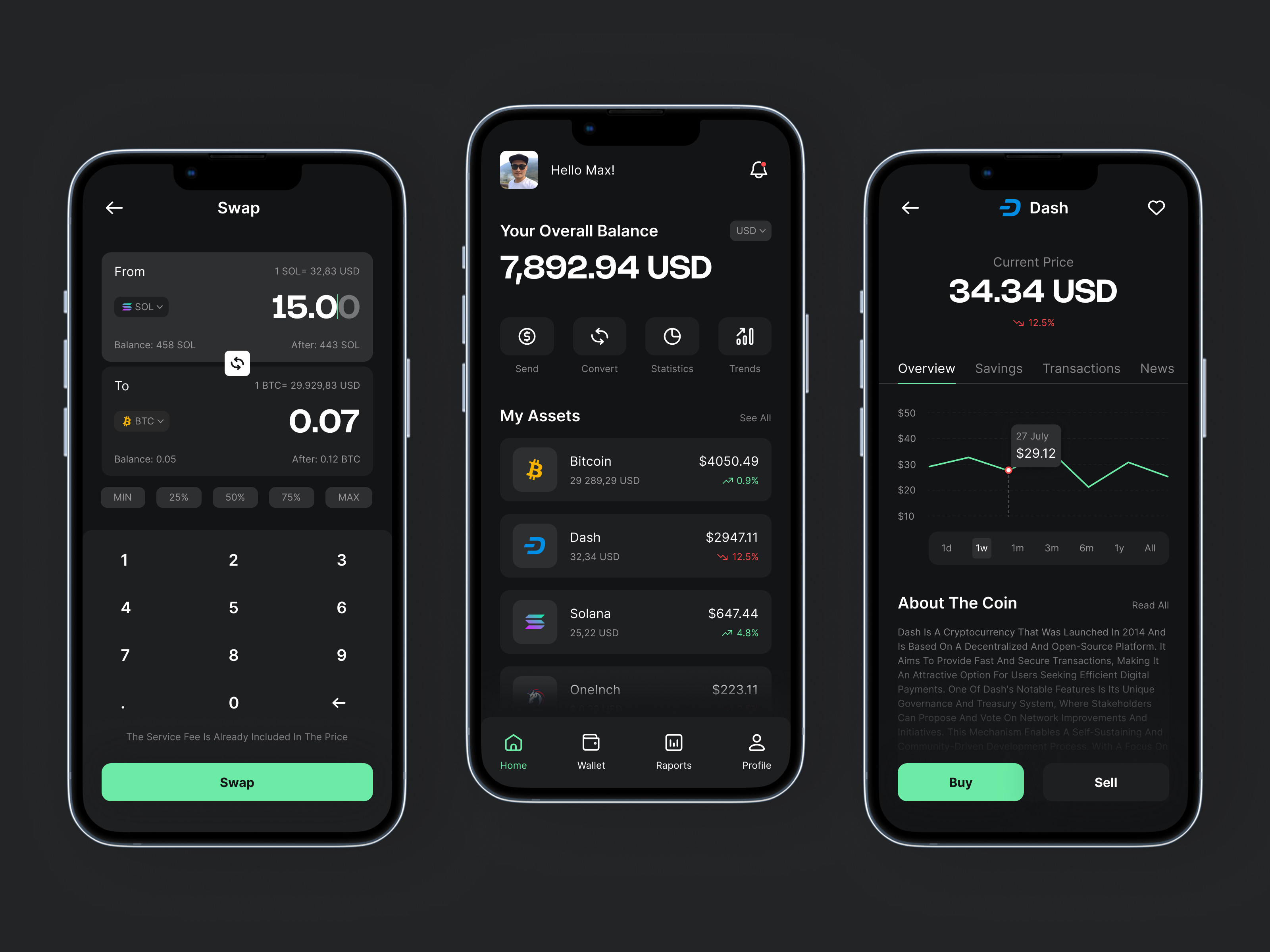 Crypto App by Patryk Moskot on Dribbble